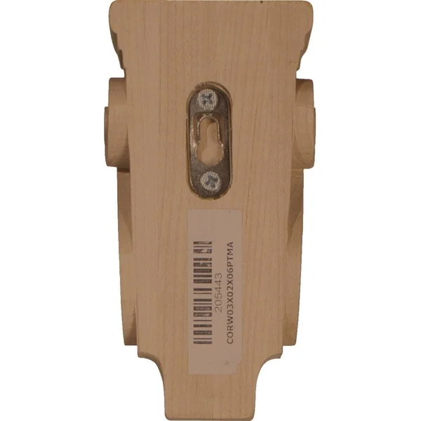Ekena Millwork CORW05X02X16PTGM 5 1/8x22W x 2 3/8x22D x 15 1/2x22H Medium Traditional Pilaster Wood Corbel - Mahogany