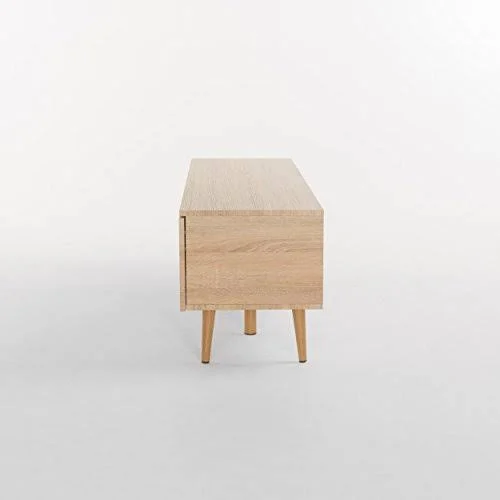 Aldrige Wood TV Stand Oak Finish