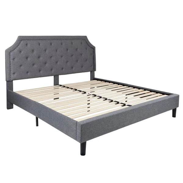 Flash Furniture King Platform Bed - Light Gray