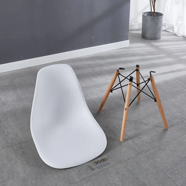 Nestfair Mid-Century Modern Dining Room Side Chair(Set of 2) - White