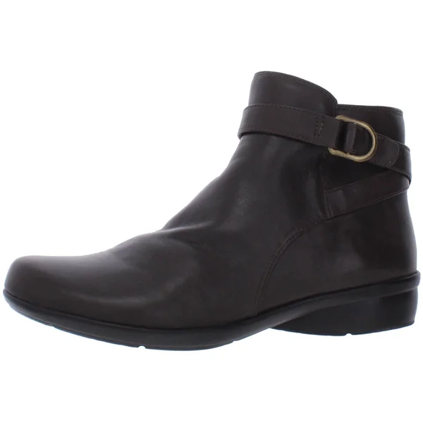 Naturalizer Colette Womens Solid Ankle Booties, Brown Leather