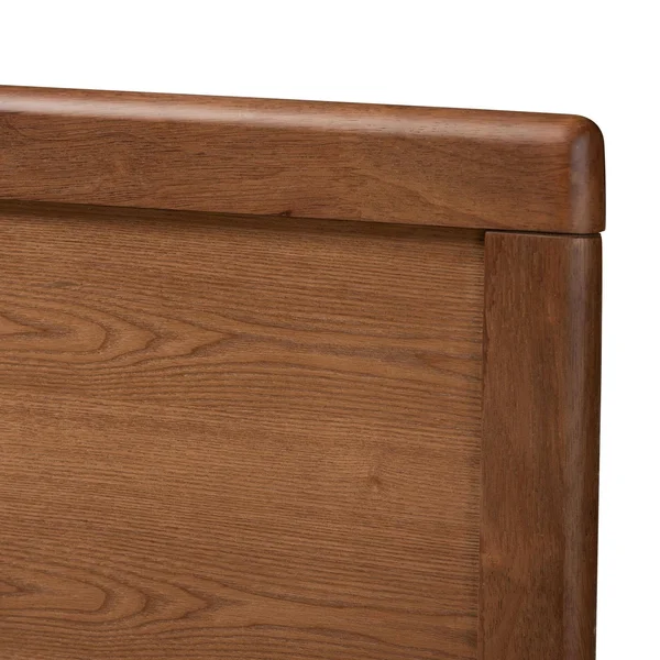 Baxton Studio Zenon Walnut Brown Wood King Platform Bed