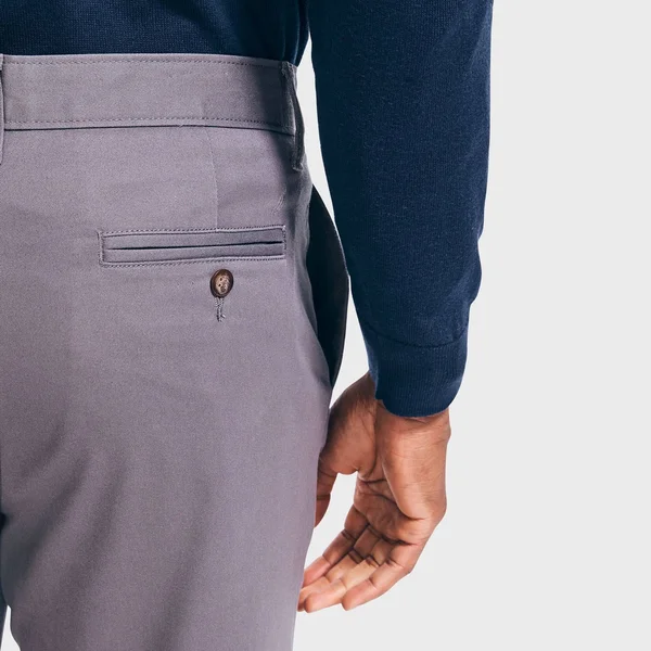 Nautica Men's Classic Fit Wrinkle-Resistant Deck Pant Blue Yonder Heather - 38x32