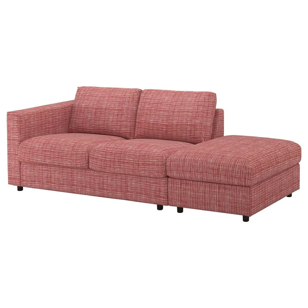 IKEA - FINNALA Sofa - with Open end/Dalstorp Multicolor, Height Including Back cushions: 33 1/2