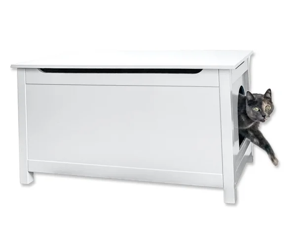 Parker Designer Catbox Litter Box Enclosure in White