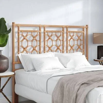 Brea Wicker/Rattan Open-Frame Headboard Bayou Breeze Size: Queen, Color: Natural