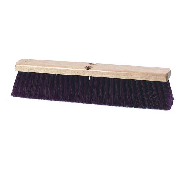 CFS 3621932400 24 in. Push Broom Crimped Polypropylene Sweep Hardwood - Maroon