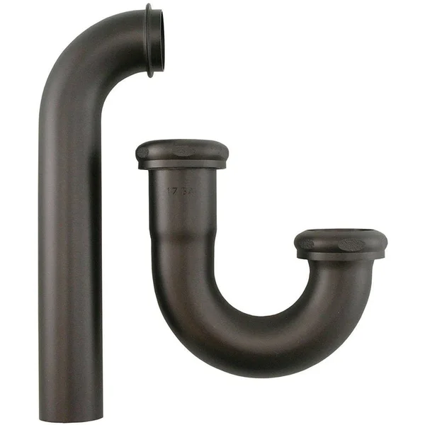 Jones Stephens P3892RB Oil-Rubbed Bronze 1-1/4-Inch Tubular P-Trap - 17-Gauge Brass