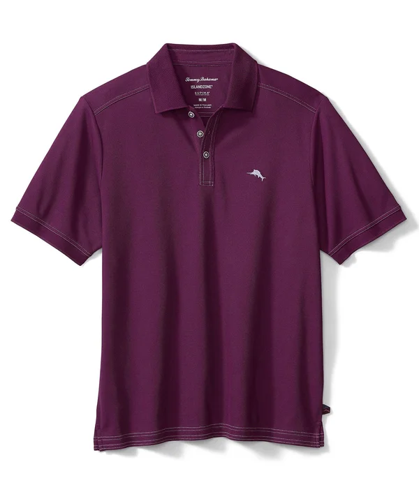 Tommy Bahama Big Tall IslandZone Emfielder 2.0 Short-Sleeve Polo Shirt, Mens, LT, Dark Purple