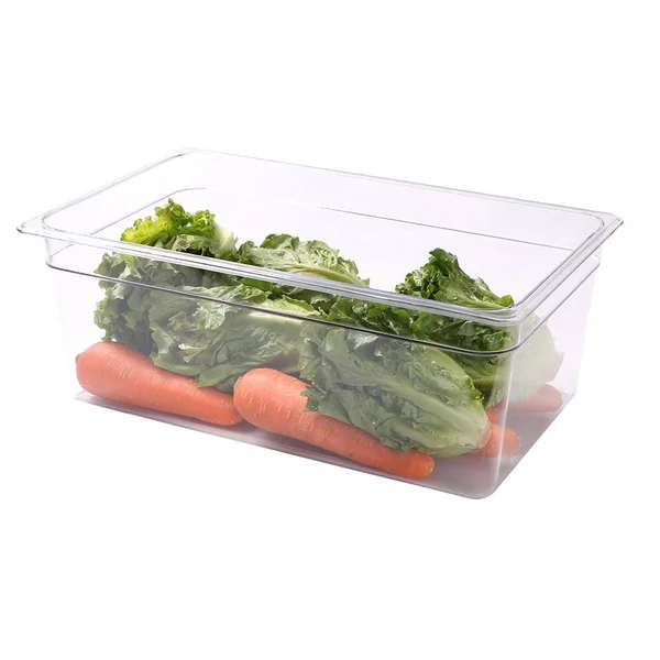 Met Lux Full Size Food Storage Containers - 1 8 inch Deep Proofing Boxes - Rectangle, Graduated Measurements, Clear Plastic Food