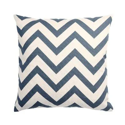 Ellesmere Chevron Print Throw Pillow Ivy Bronx Color: Blue