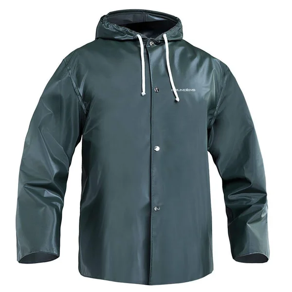 Grundens Nordan 82 Hooded Commercial Fishing Parka - Waterproof - PVC Coating - Green - Size 2x
