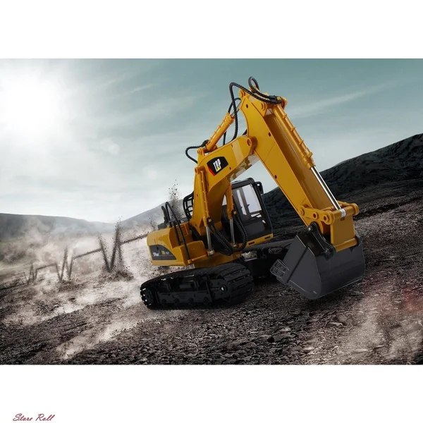Top Race 15 Channel Full Functional Remote Control Excavator Construction Toy