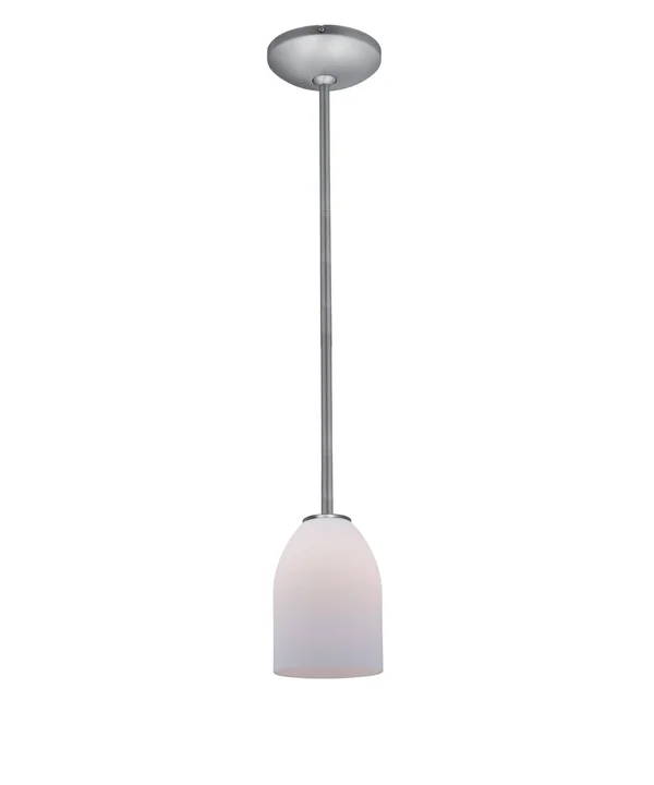 Access Lighting Bordeaux 1-Light Pendant - Brushed Steel - 28018-1R-BS/OPL