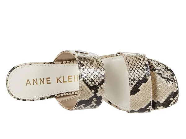 Anne Klein Breeze Women's Sandals Natural/Black : 9.5 M