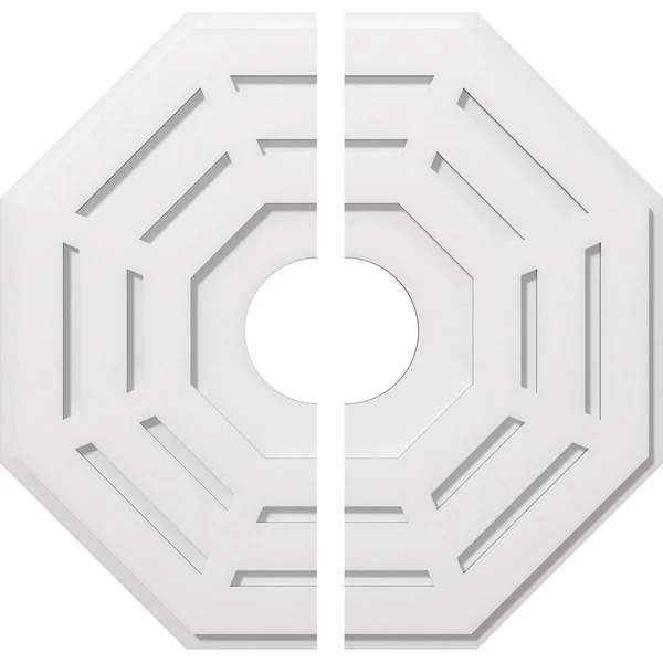 Westin Architectural Grade PVC Contemporary Ceiling Medallion (26x22OD x 6x22ID x 10 1/4x22C - Two Piece)