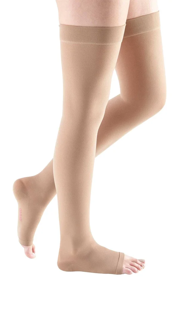 Mediven Plus, 30-40 mmHg, Thigh High, Open Toe Beige, VII