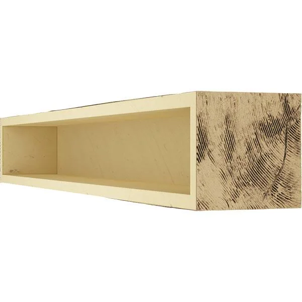 Ekena Millwork MANUHH04X08X48NG 4x22H x 8x22D x 48x22W Hand Hewn Faux Wood Fireplace Mantel - Natural Golden Oak