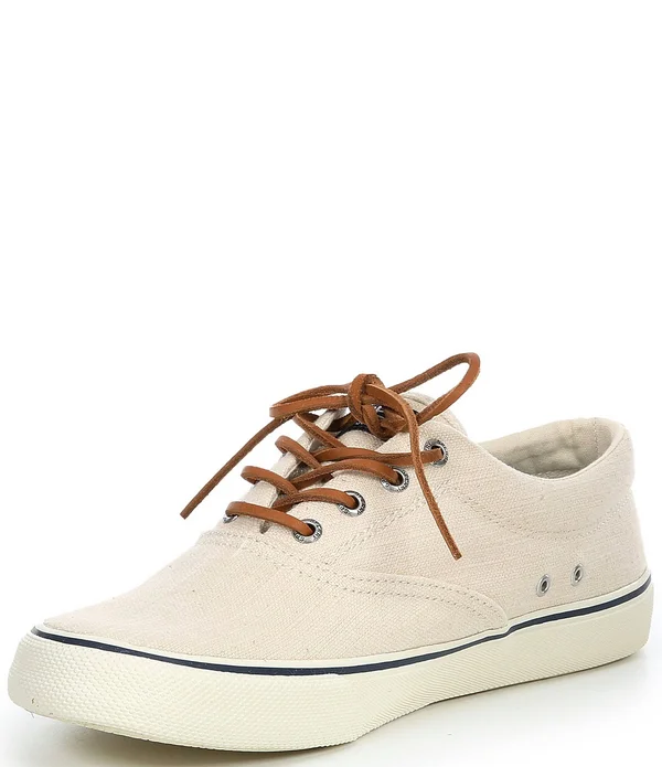 Sperry Men's Striper II CVO Distressed Linen Lace-Up Sneakers - 11.5M