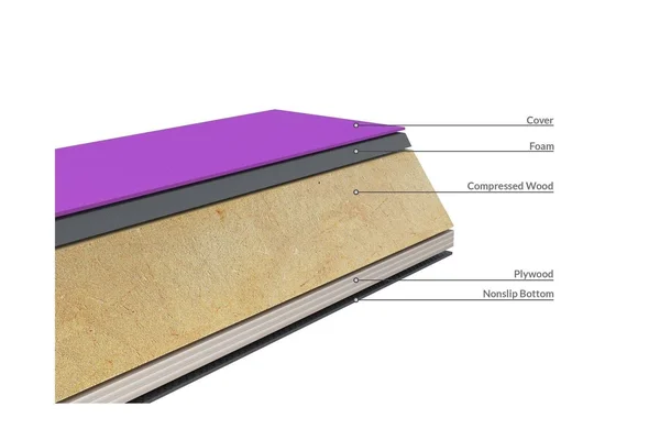 Milliard Wood Balance Beam 9.5 Feet Gymnastics Folding Intermediate Level Floor Beam - Wood Base with Foam Top and Carry Handle f