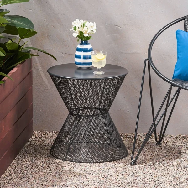 Nevada Iron Modern Side Table Matte Black - Christopher Knight Home