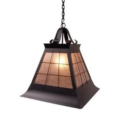 Top Ridge 1-Light Outdoor Pendant Steel Partners Finish: Rust, Shade Type: Bungalow Green, Size: Large