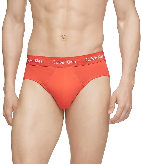 Calvin Klein Cotton Stretch Solid Hip Briefs 3-Pack - XL