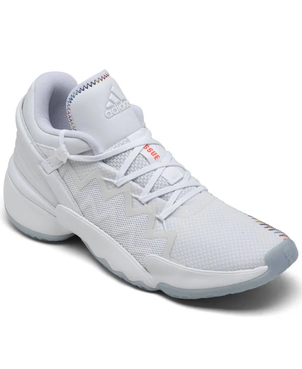 Adidas D.O.N. Issue #2 - Mens Basketball Shoes - White/Cream White/Scarlet - Size 8.5