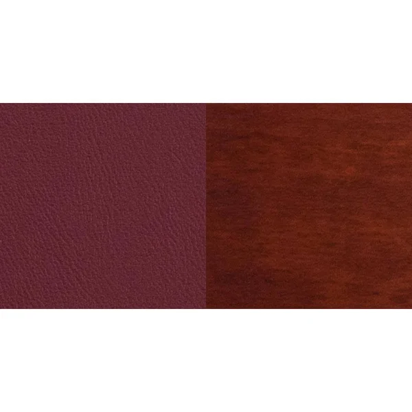 Darby Series Slat Back Mahogany Wood Restaurant Chair - Burgundy Vinyl Seat - Flash Furniture