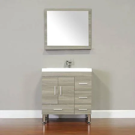 Rick 30x22 Single Bathroom Vanity Set Orren Ellis Base Finish: Gray