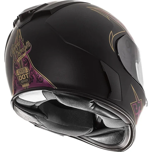 Speed & Strength SS900 Scrolls Helmet (Large, Black/Violet)