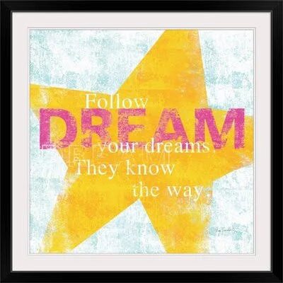 &Letterpress Dream& by Sue Schlabach Graphic Art Print Great Big Canvas Format: Black Frame, Size: 28x22 H x 28x22 W x 1x22 D