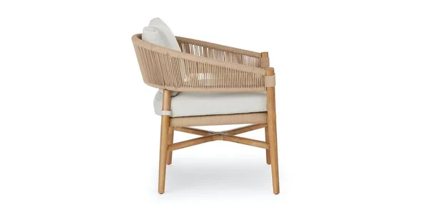 Light Gray Lounge Chair, Solid Wood, Article Makali Outdoor Furniture