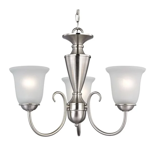 Glenthorne Road - 3 Light Chandelier Brushed Nickel Finish-Bailey Street Home-227-BEL-4546606 - Silver