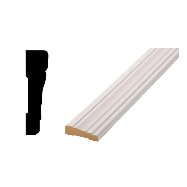 Woodgrain Millwork WM 3366 9/16 in. x 2-1/4 in. x 168 in. Primed Medium Density Fiberboard Casing Pro Pack (12-Piece at 14 ft.)