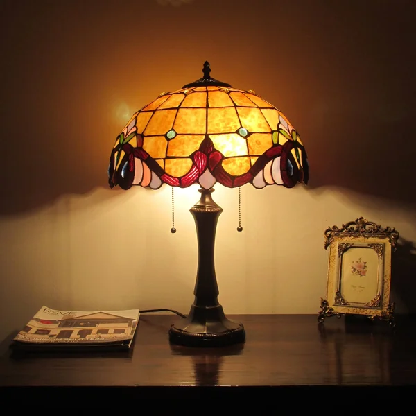 Tiffany Style 2-Light Dark Bronze Table Lamp