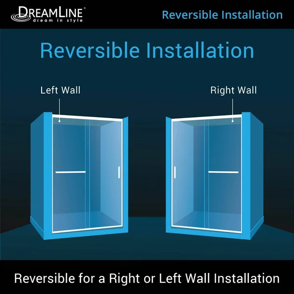 DreamLine DL-6971L-01CL Infinity-Z Sliding Shower Door & Slimline 32x22 x 60x22 Shower Base Left Drain