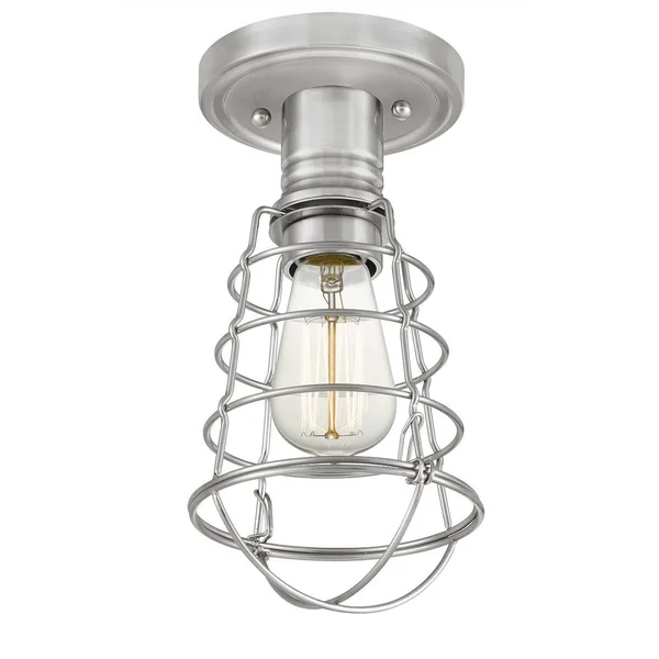 Quoizel 1 Light Mixon Semi-Flush Mount Brushed Nickel QF5118BN