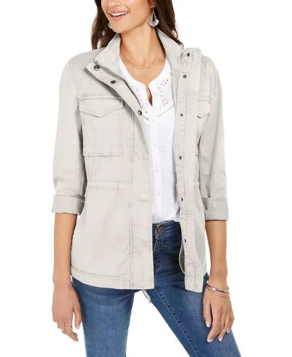 Style & Co Twill Jacket - Created for Macy&s - Shiitake