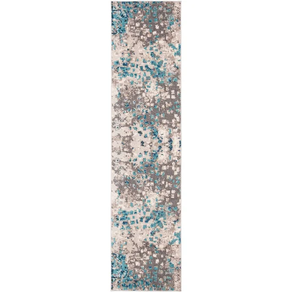 Safavieh Clearance Madison 400 MAD425E Grey/Blue Rug, 2&2x22x12&0x22 - Runner