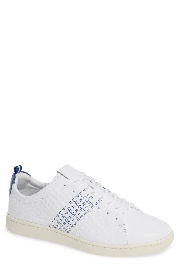 Lacoste Men's Carnaby Evo Sneaker - White/Dark Blue
