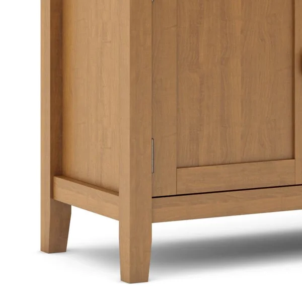 Simpli Home Redmond Tall TV Media Stand, Light Golden Brown