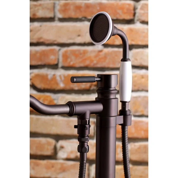 Kingston Brass KS7135DKL Kaiser Freestanding Tub Faucet with Hand Shower - Oil Rubbed Bronze
