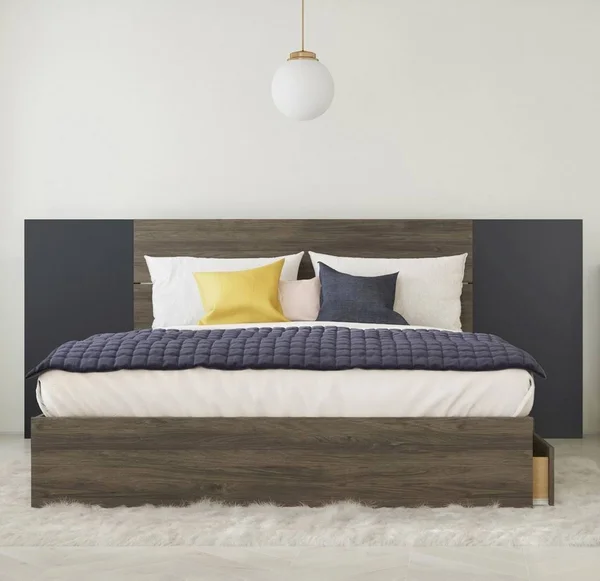 Nexera 403026 Metric 3 Piece Queen Size Bedroom Set Bark Grey and Charcoal
