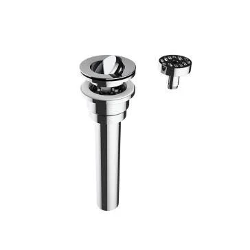 Victoria & Albert K-24-PB Universal Basin Drain with Captive Flip Plug and Free Flow Insert - Polished Brass