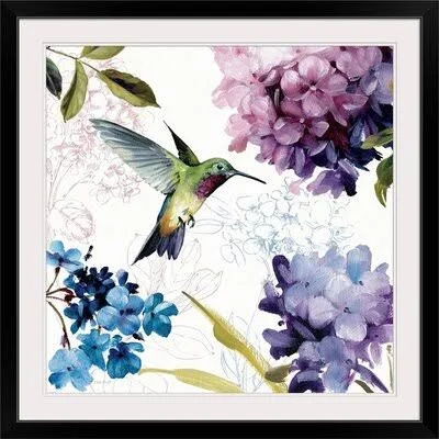 &Spring Nectar Square II& by Lisa Audit Painting Print Great Big Canvas Size: 32x22 H x 32x22 W x 1x22 D, Format: Black Framed