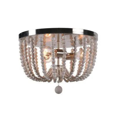 Calabasas 3 - Light 16x22 Unique/Statement Geometric Flush Mount Sand & Stable Shade Color: Brush Steel