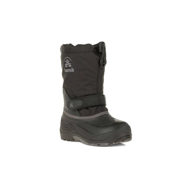 Kamik Kids& WaterbugW Insulated Waterproof Wide Winter Boots - Black