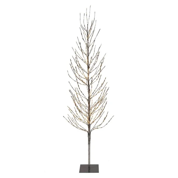 Vickerman X167731 3& Silver Tree LED200 WmWht Flat Base