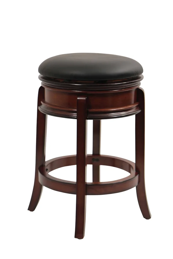 Boraam Industries Magellan Brandy Finish Hardwood Swivel Stool